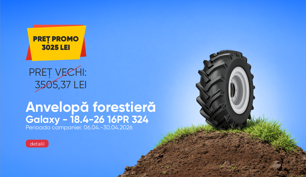 Anvelopă forestieră Galaxy - pret promo 3025 lei