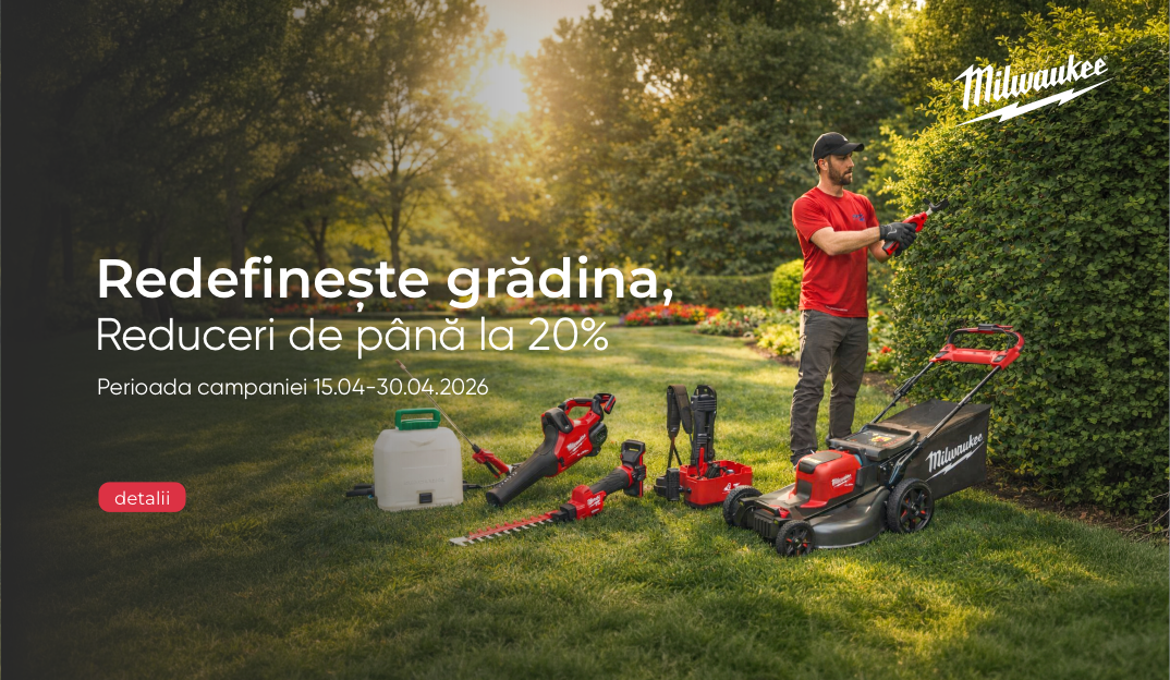 Redefinește grădina - Milwaukee reduceri 20%